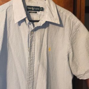 Men’s polo seersucker shirt